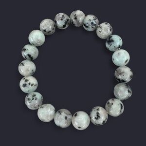 Kiwi Jasper Gemstone Bead Bracelet 10mm